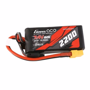 „GensAce G-Tech“ LiPo 2200 mAh, 7,4 V, 60C, 2S1P, XT60 akumuliatorius