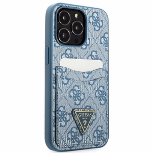 Guess 4G Triangle Logo Cardslot Case for iPhone 13 Pro / 13 - Blue