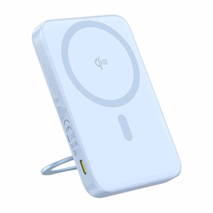 Baseus išorinė baterija su stovu PicoGo Qi2 5000mAh 20W (mėlyna)