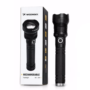 Wozinsky WLT-20W tactical flashlight 20 W 2000 lm CREE diodes IP65 with adjustable beam - black