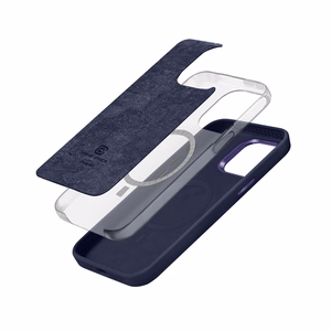 Crong Color Cover LUX Magnetic dėklas, skirtas iPhone 15 Pro, suderinamas su MagSafe, tamsiai mėlynas