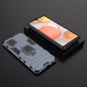 Ring Armor dėklas su stovu tvirtas patvarus Samsung Galaxy A42 5G mėlynas