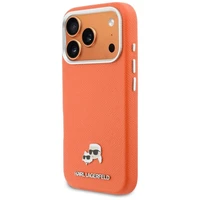 KARL LAGERFELD case for IPHONE 17 Pro compatible with MagSafe KLHMP17L6PFKCLO ( PU FW W/ K&C Head Pin) orange