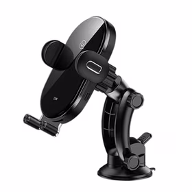 USAMS INDUKCINIS LAIKIKLIS US-CD131 15W AUTOMATIC ANT STIKLO/PRIETAISŲ SKYDELIO JUODAS CD131ZJ01