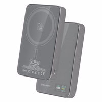 Blavec Išorinė baterija 10000mAh BJ-04 Plona 13,5mm - Type C - 22,5W magnetinė Magsafe 3 in 1 (PBBJ04-MC10G) pilka stiklas