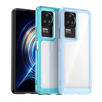 Outer Space Case dėklas telefonui Xiaomi Poco F4 5G su lanksčiu rėmu mėlynas