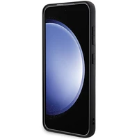 Guess 4G Collection Odinis Metalinis Logotipas Magnetinis dėklas telefonui Samsung Galaxy S24 - juoda