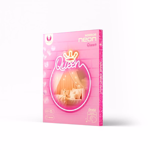 Neon MIRROR LED QUEEN warm baltas rožinis FMNE04 Forever Light