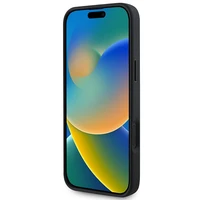 Guess Saffiano Bijūnas Klasikinis Logotipas Magnetinis Dėklas telefonui iPhone 16 - juodas