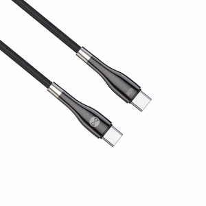 "Forever Sleek" kabelis USB-C - USB-C 1,0 m 60W juodas