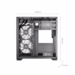 Mars Gaming MCVIEW3 kompiuterio korpusas „Mini Tower“ Juoda
