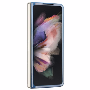 Guess 4G trikampis strass dėklas telefonui Samsung Galaxy Z Fold 5 - mėlyna