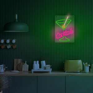 Neon PLEXI LED COCKTAILS rožinis žalias FPNE02X Forever Light