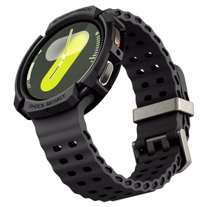 Spigen Rugged Armor dėklas Samsung Galaxy Watch 8 40mm - matinė juoda