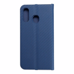 Dėklas telefonui LUNA Book Carbon SAMSUNG A40 mėlynas