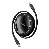 USB kabelis "Baseus Free2Pull" USB-C į iP 20W 1 m (juodas)