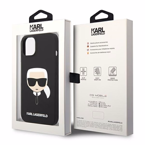 Karl Lagerfeld Silikoninis Karl's Head Magnetinis dėklas telefonui iPhone 14 Plus - juodas