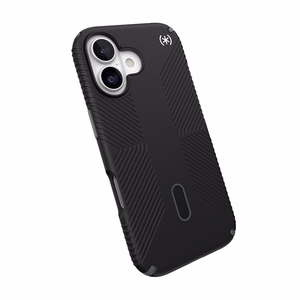 Speck Presidio2 Grip ClickLock & MagSafe dėklas, skirtas iPhone 17, „Black / Slate Gray / White“ spalvos