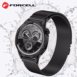 FORCELL F-DESIGN FS10 nerūdijančio plieno dirželis SAMSUNG laikrodžiui 20 mm juodas