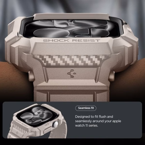 SPIGEN RUGGED ARMOR dėklas ”PRO” V2 APPLE WATCH 10 / 11 (46 MM) DUNE BEIGE