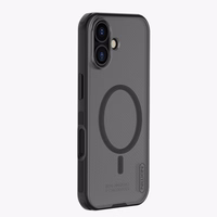 Nillkin Super Frosted Shield Pro Magnetinis dėklas telefonui suderinamas su MagSafe iPhone 17 - permatomas juodas