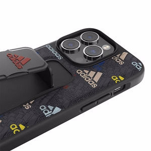 Adidas SP Dėklas telefonui Grip iPhone 14 Pro juodas/juodas/spalvingas 50251