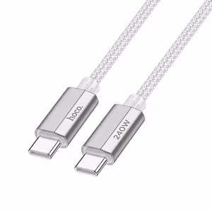 Кабель USB C - USB C Hoco QC3.0 PD 5A 240W 1,8 m U134 серый