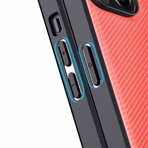 Dux Ducis Fino dėklas telefonui iPhone 14 Plus raudonas, pagamintas iš nailono