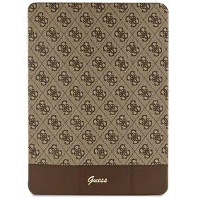 Guess 4G Stripe Allover dėklas iPad Pro 12.9" - rudas