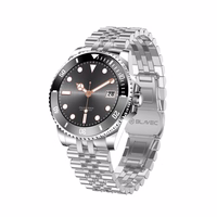 Blavec išmanusis laikrodis M-02 Business AMOLED viso lietimo balsui skambinti (SWM02-S) sidabrinis