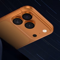 Benks grūdintas stiklas Glass Warrior Lens Protector kamerai iPhone 17 Pro/17 Pro Max (3 lęšiai) oranžinis