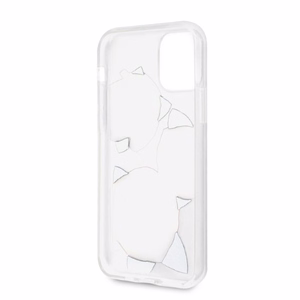 Guess GUHCN58ROSTRT iPhone 11 Pro skaidrus kietas dėklas Gėlių troškimas rožinė ir balta rožė