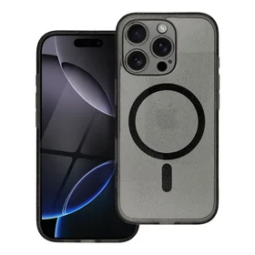 CLEAR MAG COVER dėklas telefonui su kameros apsauga, suderinamas su Magnetiniu SAMSUNG S26 Pro juodas