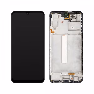 LCD ekranas suderinamas su Samsung A256 A25 5G juodas su rėmeliu HQ