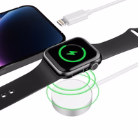 Tech-Protect UltraBoost 2in1 magnetinis įkroviklis su USB-C / Lightning kabeliais Apple Watch 1.5m - baltas
