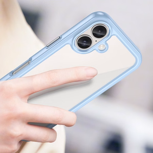 Outer Space dėklas telefonui su geliniu rėmeliu iPhone 16 Plus - mėlynas