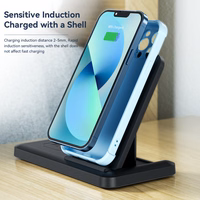 Belaidis Įkroviklis Essager "JG 4in1" Juodas 15W (iPhone / Apple Watch / Airpods / Pencil)