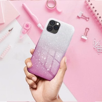 SHINING dėklas telefonui XIAOMI Redmi 15 4G / 15 5G (171.1mm) permatomas rožinis