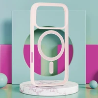 Acrylic Color Magsafe dėklas iPhone 17 Pro šviesiai rožinis