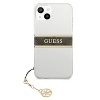 Guess GUHCP13SKB4GBR iPhone 13 mini 5.4" permatomas kietas dėklas 4G Rudas Dirželis Žavesio