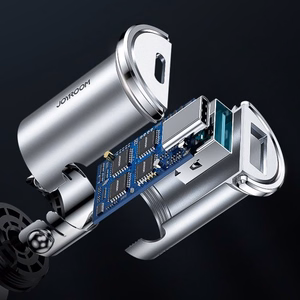 Automobilinis įkroviklis Joyroom C-A45, pilkas, 1xUSB / 1xUSB-C / 20W
