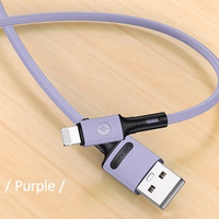 USAMS laidas U52 lightning 2A Fast Charge 1m violetinis SJ434USB04 (US-SJ434)
