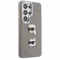 Karl Lagerfeld dėklas Saffiano Double Heads Metal Samsung Galaxy S26 Ultra sidabrinis