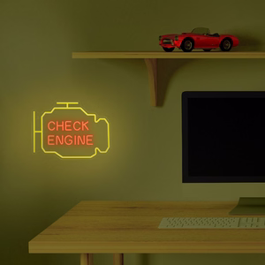 Neon PLEXI LED CHECK ENGINE yellow red NNE21 Neolia
