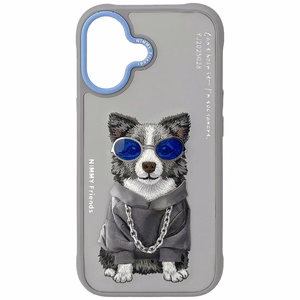 Nimmy Glasses Cool nag dėklas telefonui iPhone 17 - pilkas