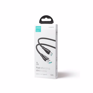 Joyroom Surpass Series A11 USB-A / USB-C 3A kabelis 0.25 m - juodas