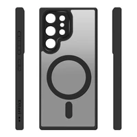 Etteri matinis magnetinis dėklas telefonui Samsung Galaxy S24 Ultra juodas