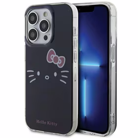 Hello Kitty IML katės veido dėklas telefonui iPhone 14 Pro - juodas
