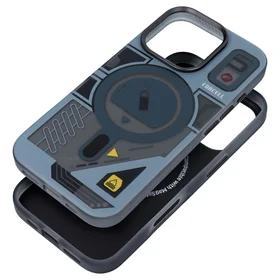 Dėklas telefonui FORCELL F-PROTECT Levels su dvigubo sluoksnio 4D technologija, karinio bandymo sertifikatu, suderinamas su MagSafe, skirtas IPHONE 16 PRO MAX pilkas