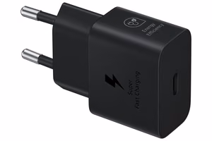 Originalus Samsung EP-T2510NBEGEU USB-C PD 25W GaN sieninis įkroviklis, juodas, blisteris